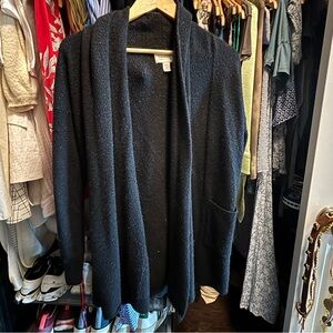 Cozy Black Open Front Cardigan